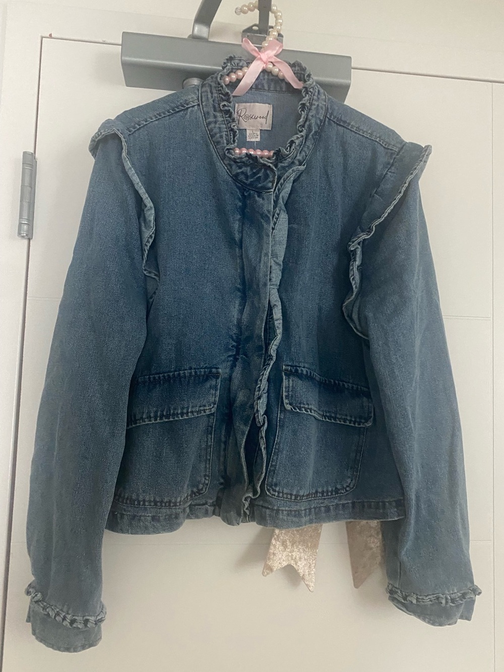 💕NEW💕Ruffled Denim Jacket - Blue